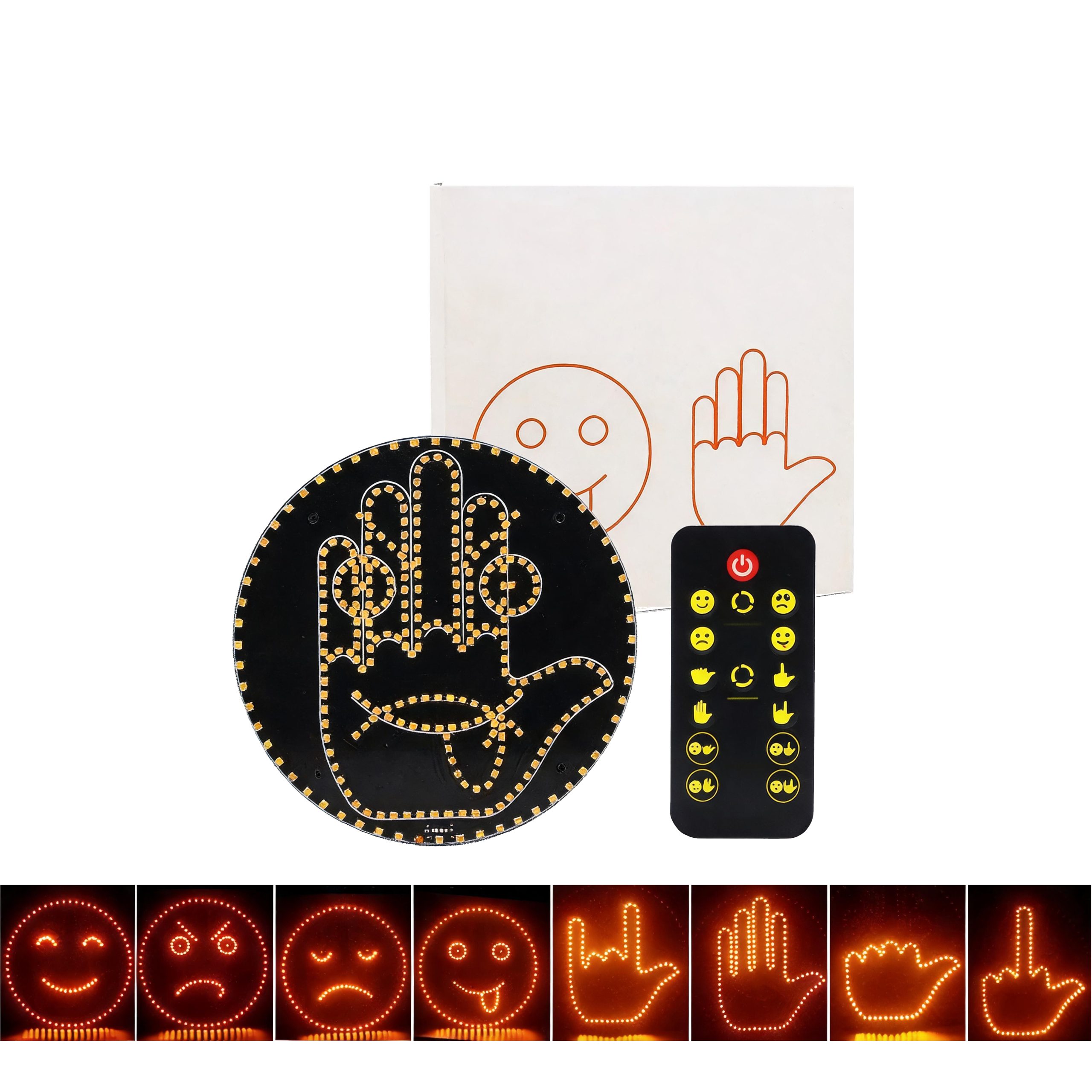 WinkLight™ – 8-in-1 LED Car Gesture & Emoji Light